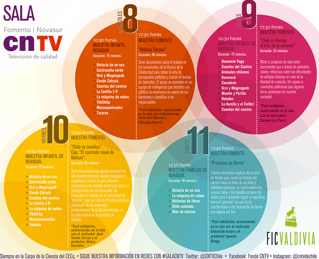 Afiche de programación FIC Valdivia