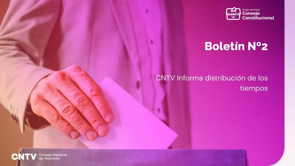 Segundo boletín de franja: CNTV informa repartición de los tiempos en la franja electoral