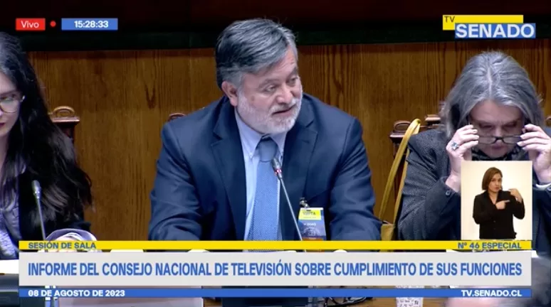 Presidente del CNTV realiza Cuenta Pública ante Senado de la República